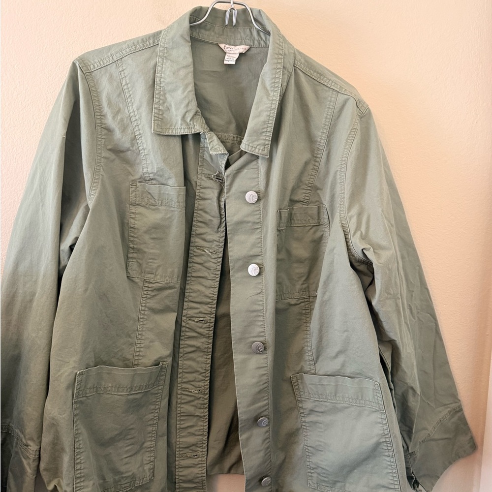 Cato Olive Green Casual Button-Front Jacket